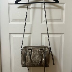 Botkier Metallic Pewter Crossbody Satchel